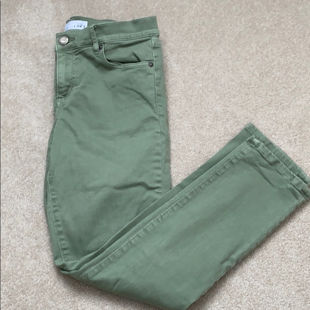 LOFT Green Ankle Pants